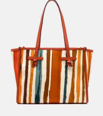 Bolso shopper Marcella rayas coral